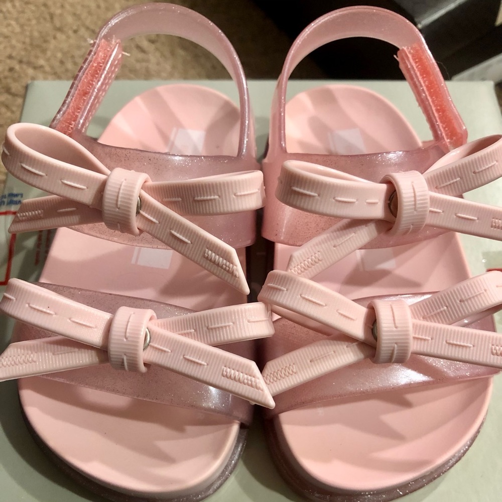 NEW Mini Melissa + Jason Wu Pink Bow Sandals